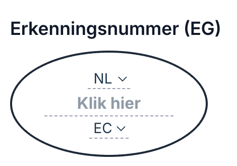 Schermafbeelding: Identificatiemerk aanpassen in Eclarion